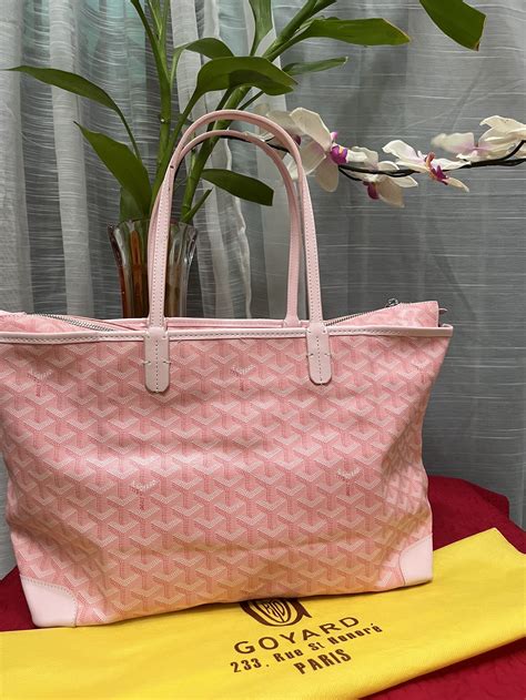 goyard tote pink|Goyard pink tote bag.